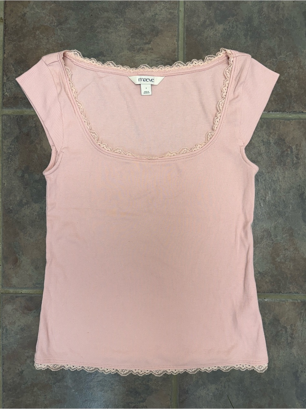 Maeve Ribbed Cap-Sleeve Top